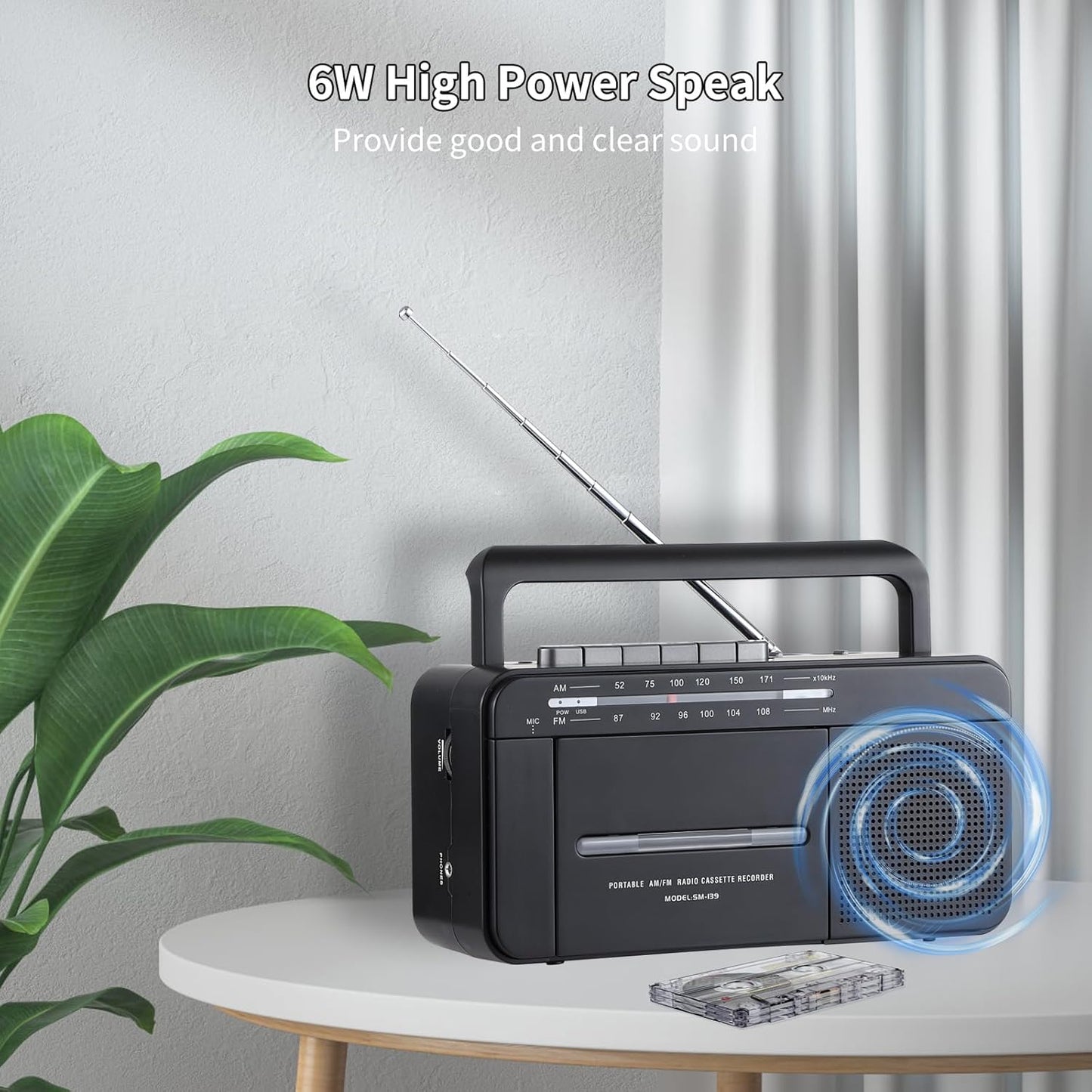 SEMIER MP3 Cassette Cassette MP3 Boombox Conversion Tape Player Recorder AM FM Radio, to Digital Converter, USB