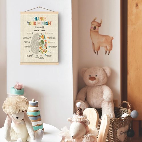 Boat Wades Inspirational Mental Health Wall Banner - Change Your Mindset, 12x16 Inch Decor