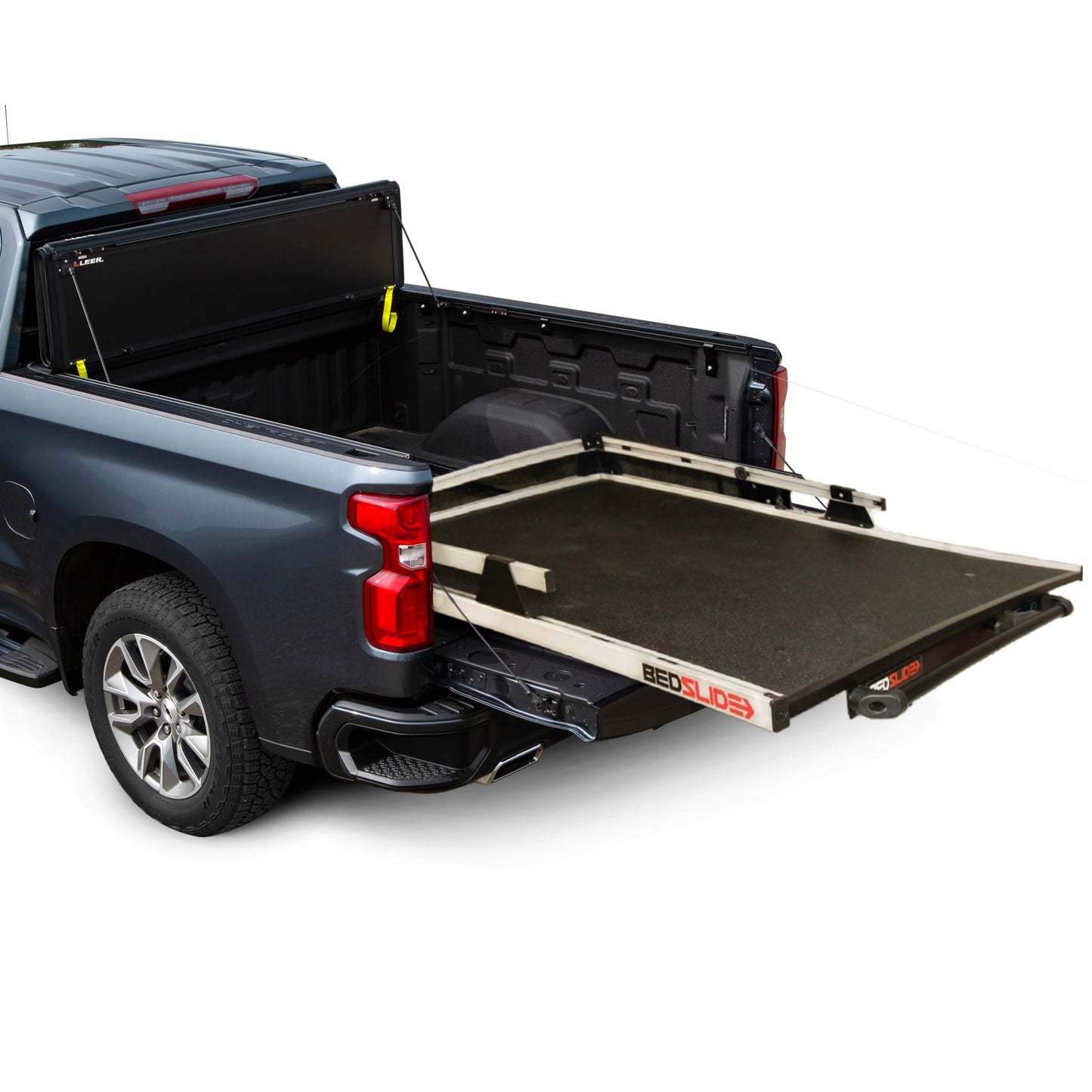 Bedslide 1500 Contractor Sliding Truck Bed Organizer, 65 x 48-Inch, Capacity 1500 lbs., Truck Bed Storage Tray, Black
