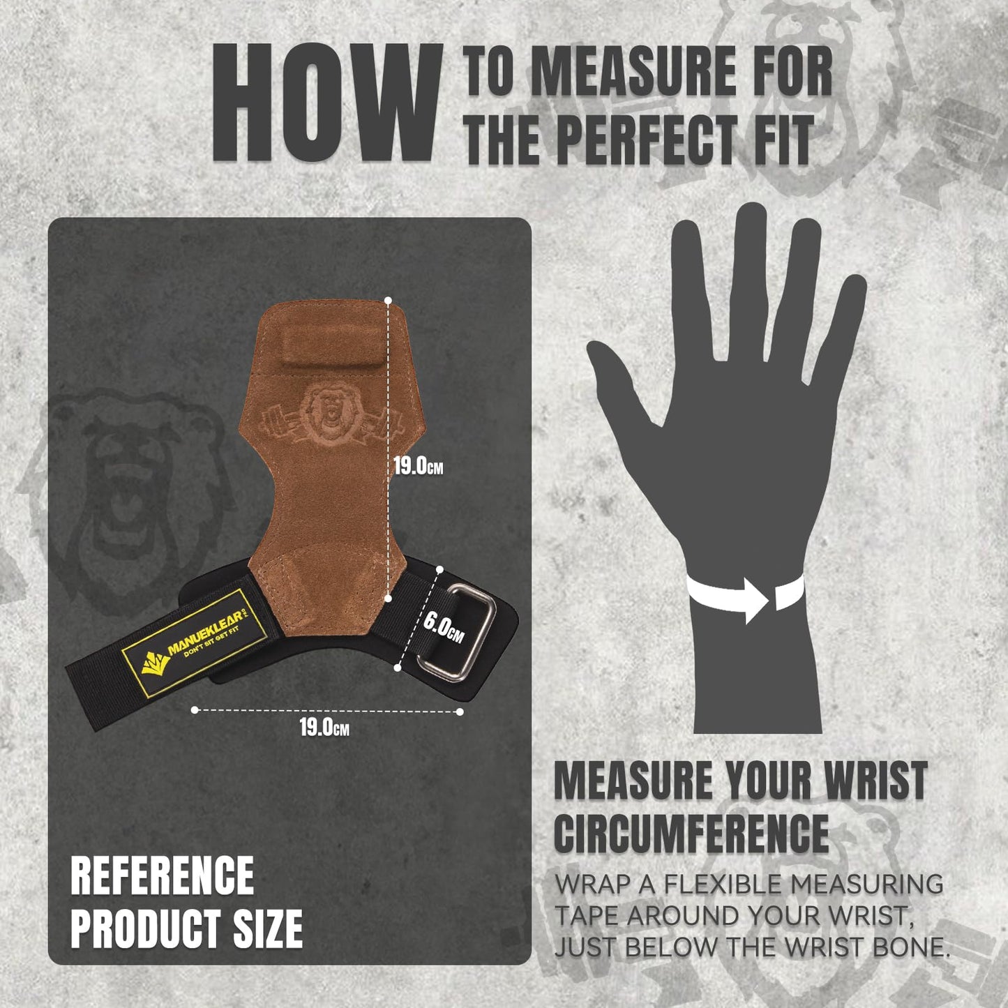 MANUEKLEAR Gym Straps, Double Leather Lifting Straps for Men Deadlift with Cushion Wrist Loop, Gym Lifting Wrist Wraps for Weightlifting