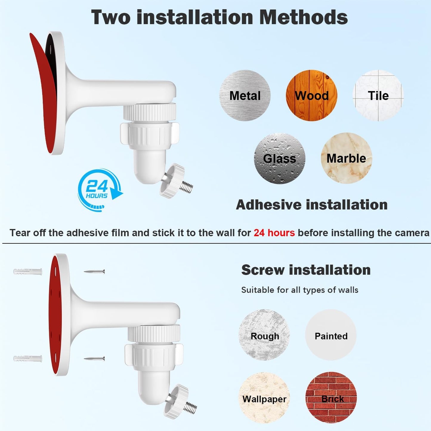 2Pack 2/3/4, Adjustable Wall Mount for Arlo Pro, Arlo Pro Arlo Ultra & Essential Spotlight Camera, No Drilling