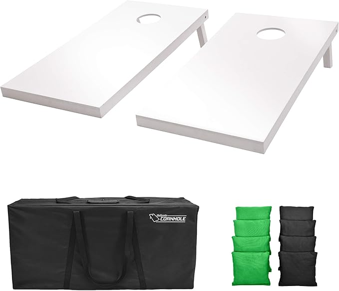 GoSports 4 ft x 2 ft Regulation Size Wooden Cornhole Boards Set - Includes Carrying Case and Over 100 Optional Bean Bag Colors