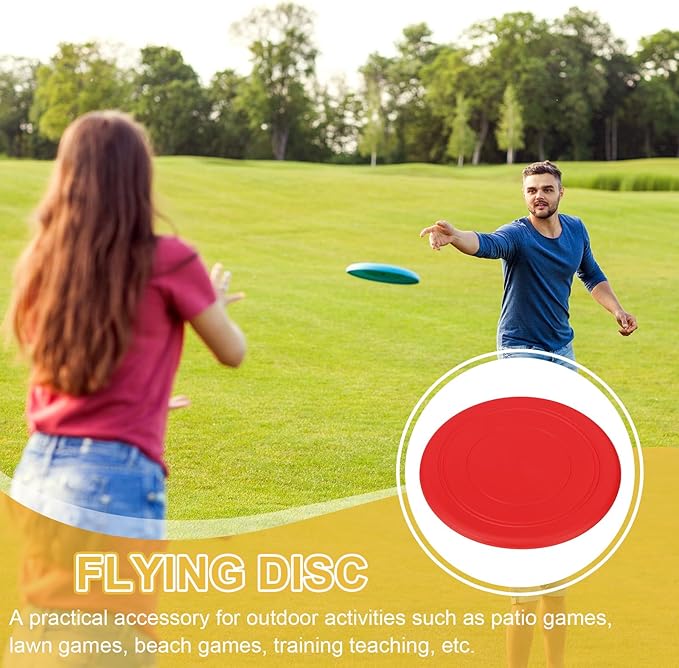 PATIKIL Flying Disc Soft Silicone Colorful Flying Disk Flyer for Outdoor Sports Lawn
