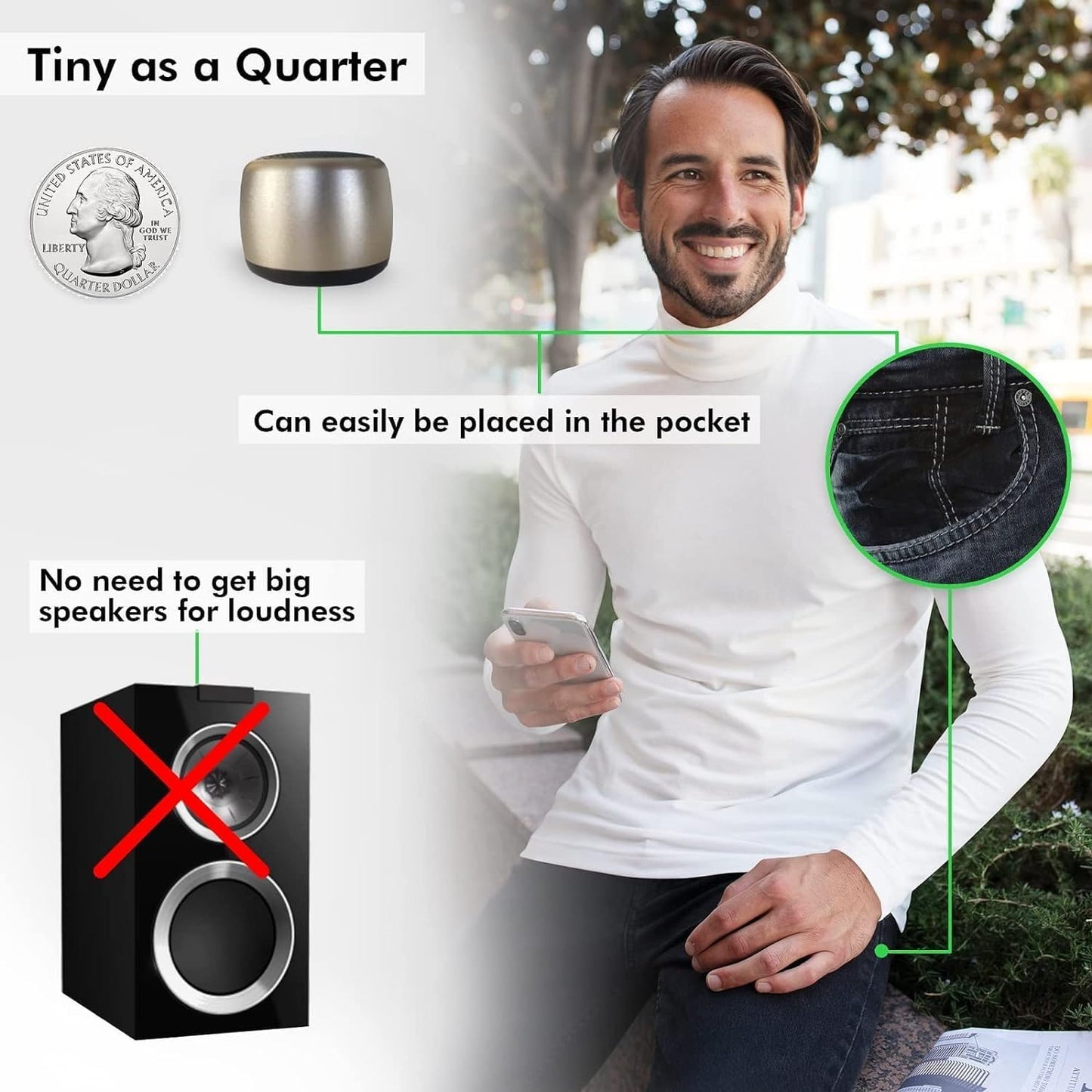 YXYKODM Best Mini Portable Bluetooth Speaker with HD Sound & Bass I Smallest Wireless Bluetooth Speakers
