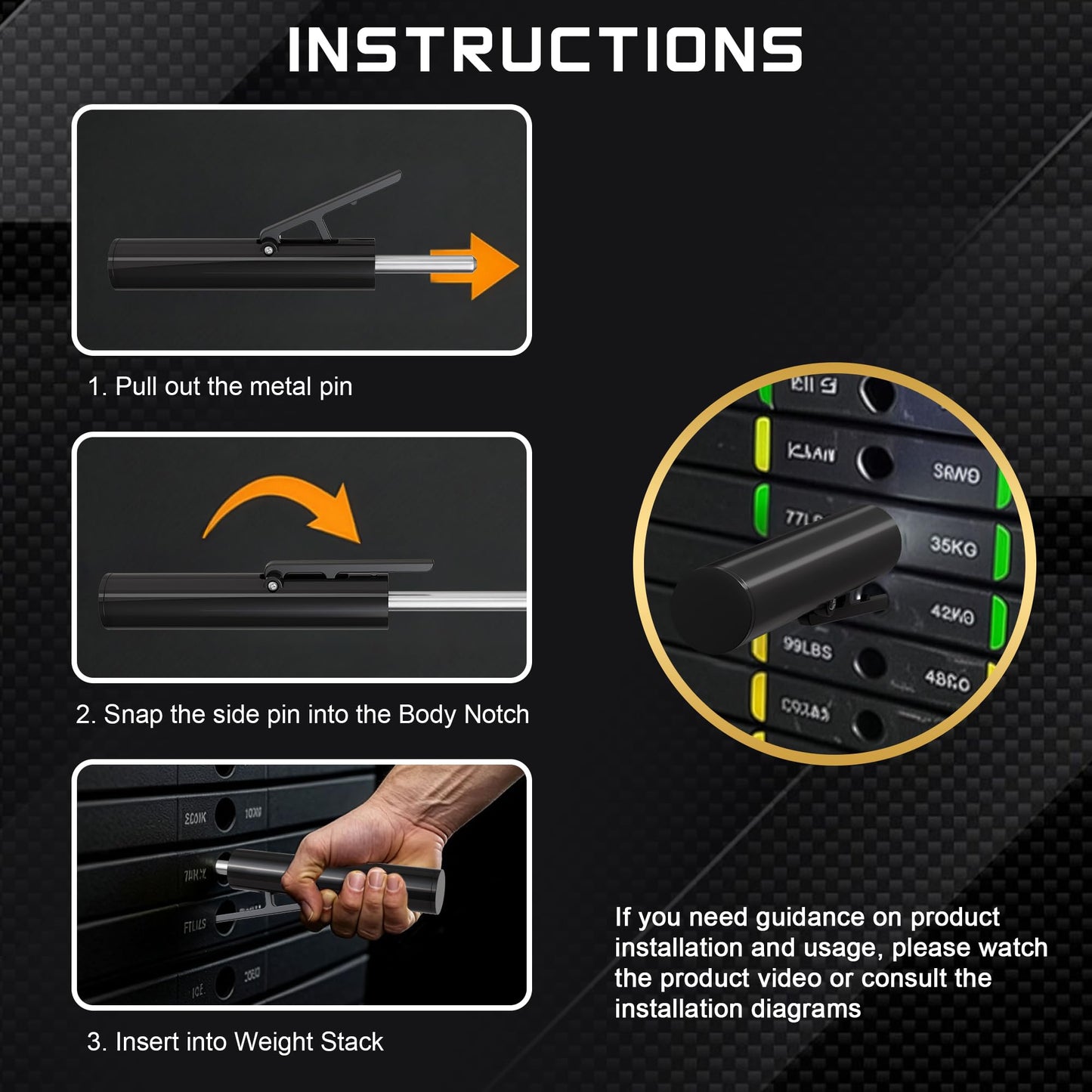AMWBSR Upgraded Drop Set Pins for Gym - Quick Release Weight Stack Pins for Gym Strength Training Equipment Accessories, Easy Transition to Lower Weights for More Reps, Universal Fit