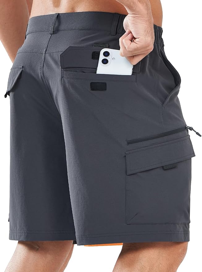 NORTHYARD Men's Cargo Hiking Shorts 9" Lightweight Outdoor Tactical Work Camping Sport Golf Casual Travel Fishing Multipocket