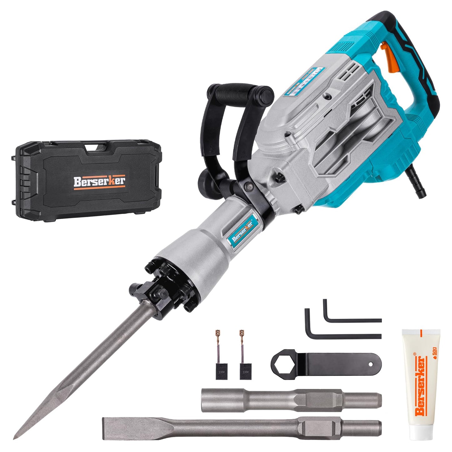 Berserker 30-Pound Demolition Jack Hammer with 1-3/16" Hex Ground Rod Driver