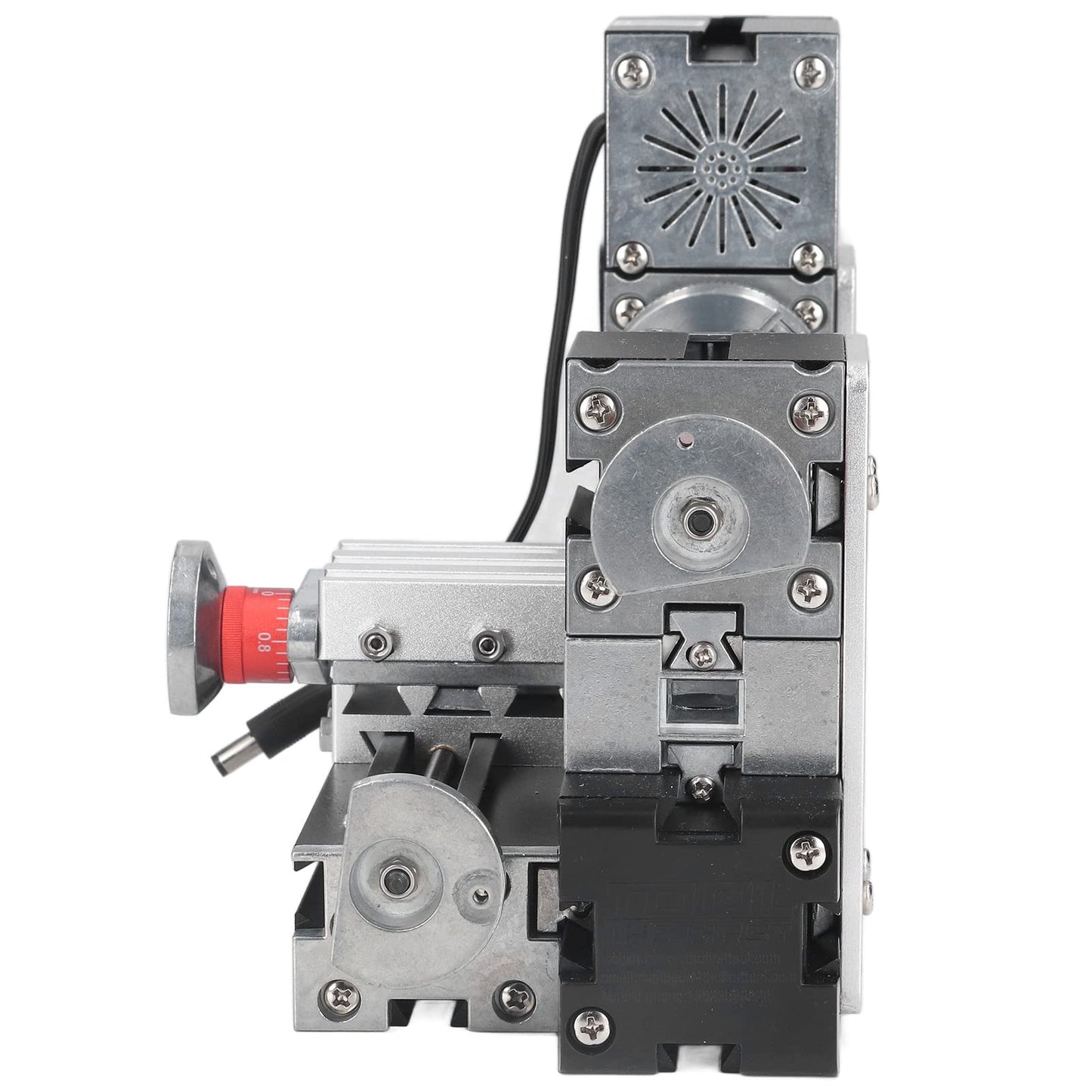 Mini Metal Lathe Machine, 12VDC 60W 12000RPM High Power Micro Lathe with Drill Chuck for Woodworking and Soft Metal Processing