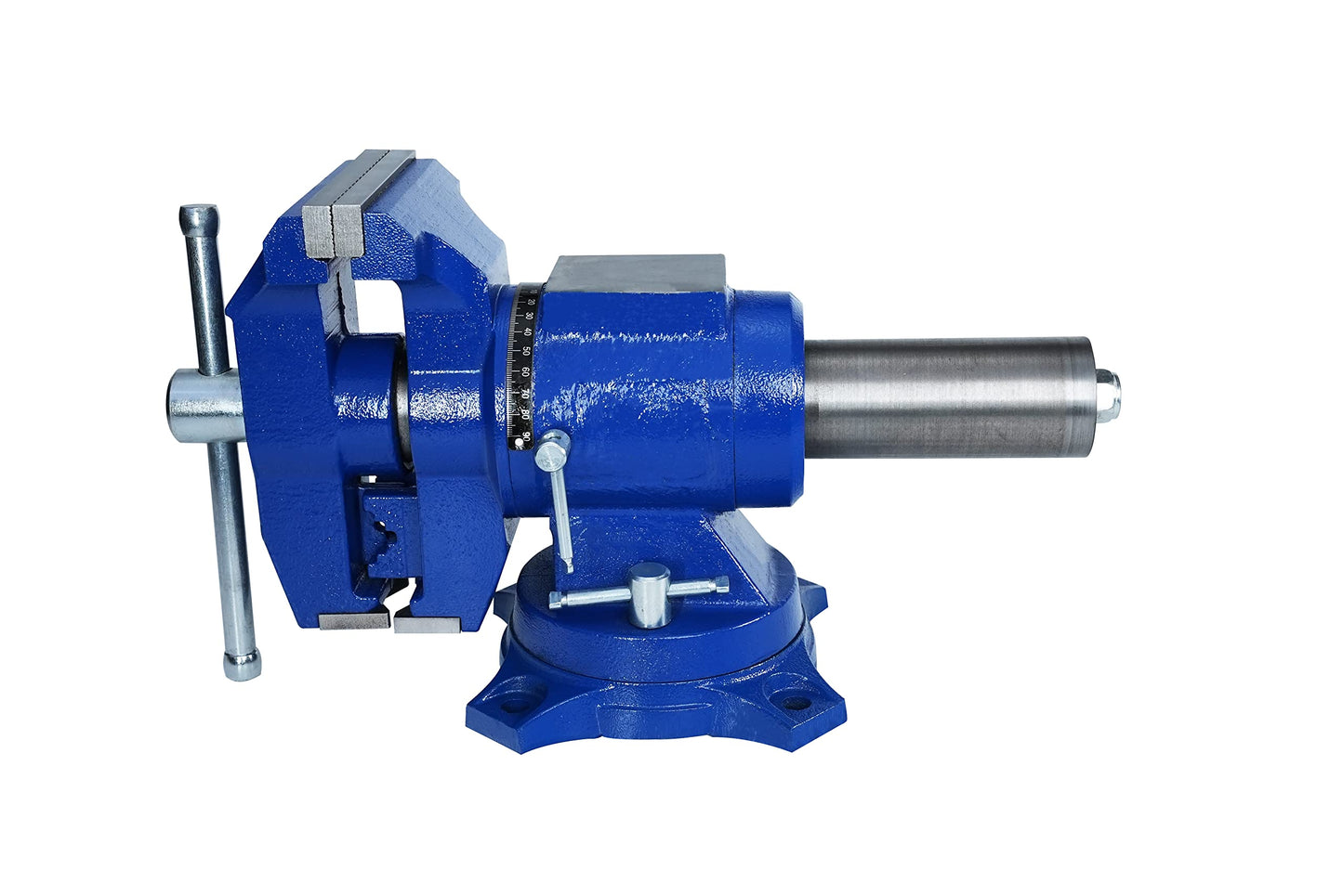 Rolin Vise 5 Inch Multi-Function Vises With Anvil Blue Bench Vise Heavy Duty Tools 360 Degree Swivel Base
