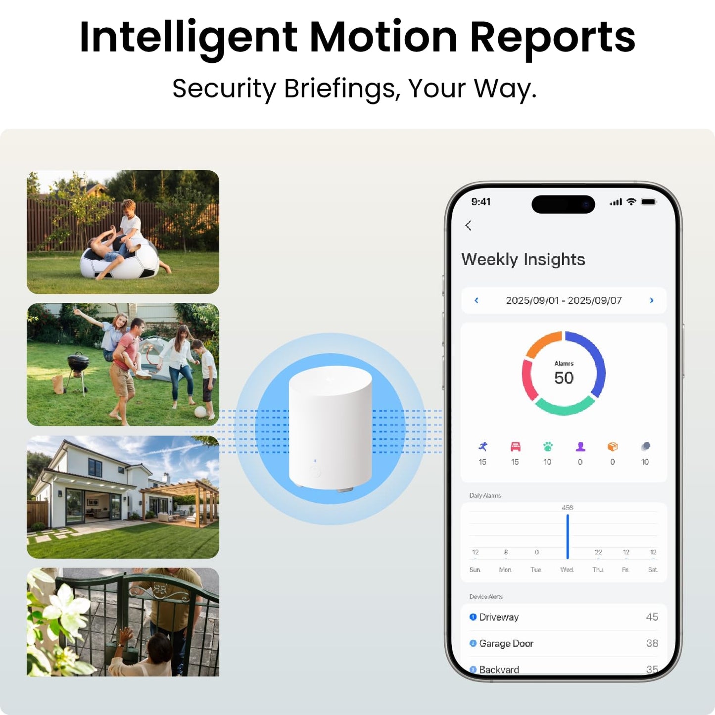 REOLINK 5MP Solar Security Cameras Wireless Outdoor, 360° Pan Tilt Auto-Tracking, Smart AI Detection, Up to 1TB Local Storage, 2.4/5GHz Dual-Band WiFi, Home Hub Mini with 4X Argus PT + Solar Panel