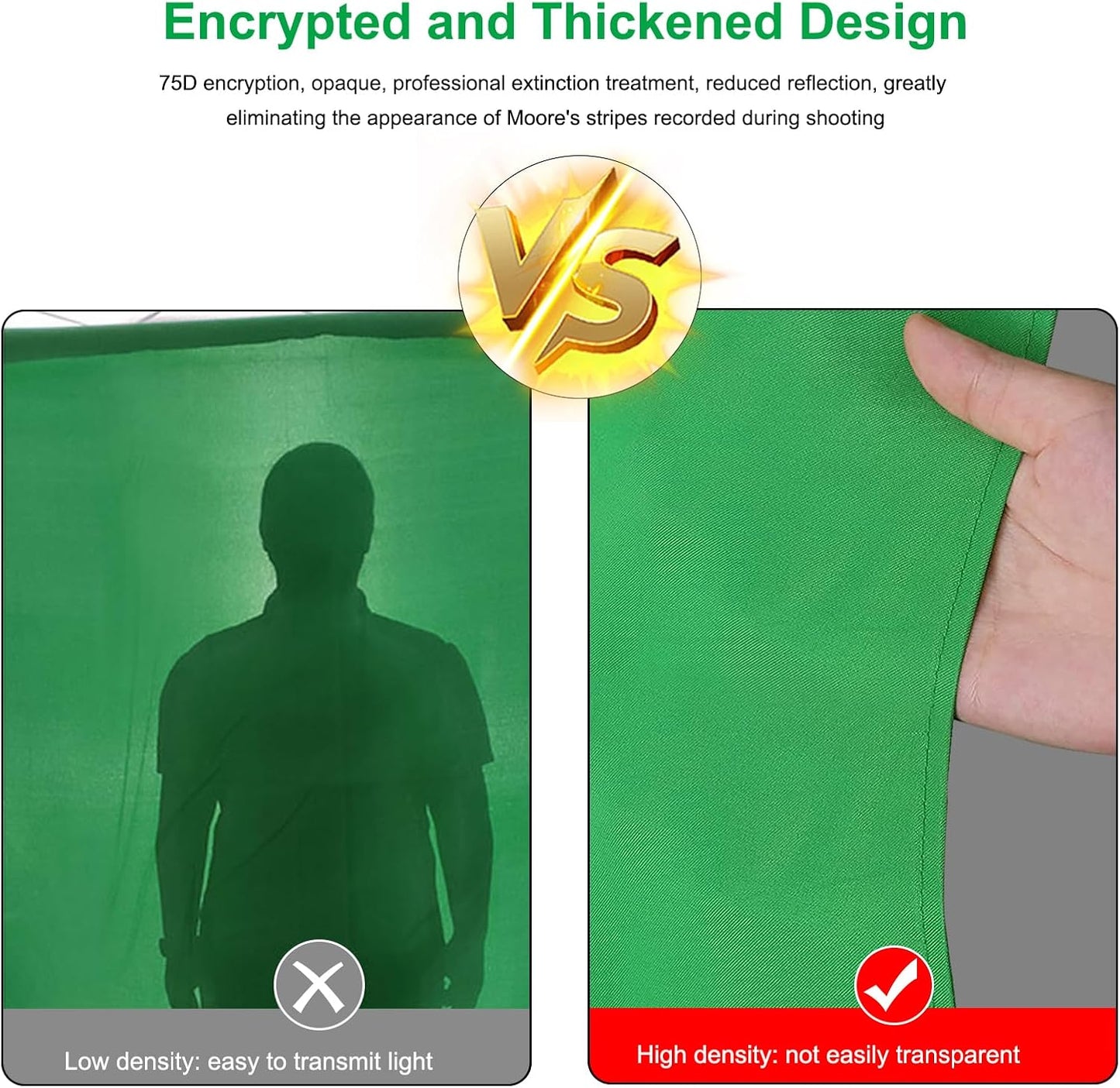 4 9.9 6.6 PULUZ Green Screen Backdrop with Fixing Clip, x Ft Photography Chroma Key Greenscreen Background