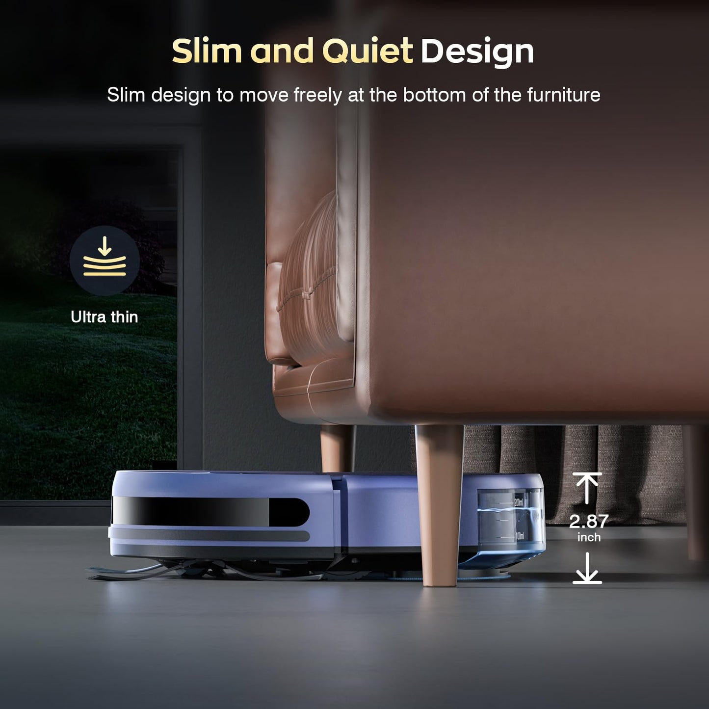 Robot Vacuum and Mop Combo, 2300Pa Strong Suction, 2-in-1 Dust Box and Water Tank, Works with Alexa/Google Assistant, Long Runtime, Schedule, Quiet, Ideal for Hard Floors, Low-Pile Carpets and Pets