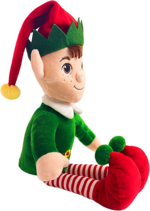 Deluxe Paws Christmas Elf Plush Toy - Soft, Festive Design | 34cm Perfect for Holiday Cheer