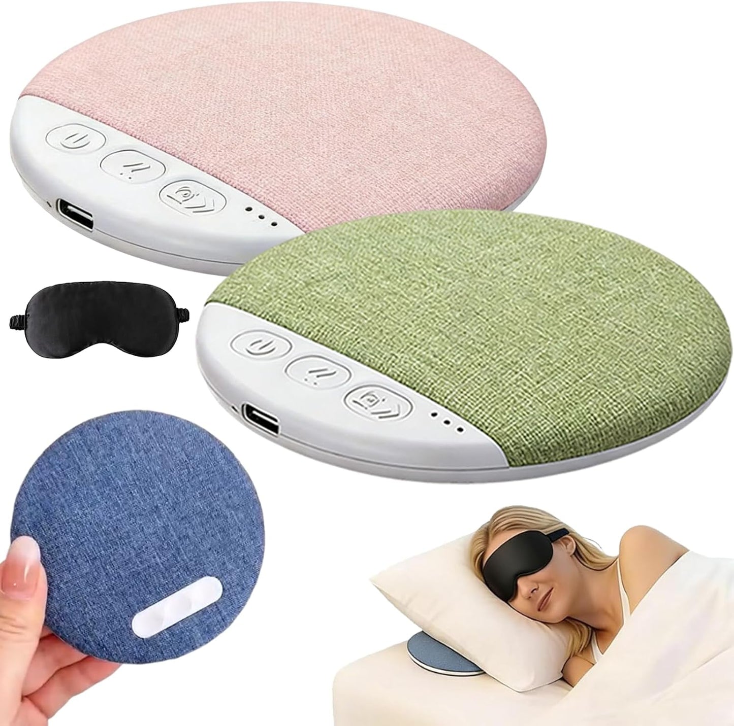 Siezrk Bluetooth Pillow Speaker, Ultra-Thin Bluetooth Sleep Aid Speaker with Timer, Private Sleep Headphones
