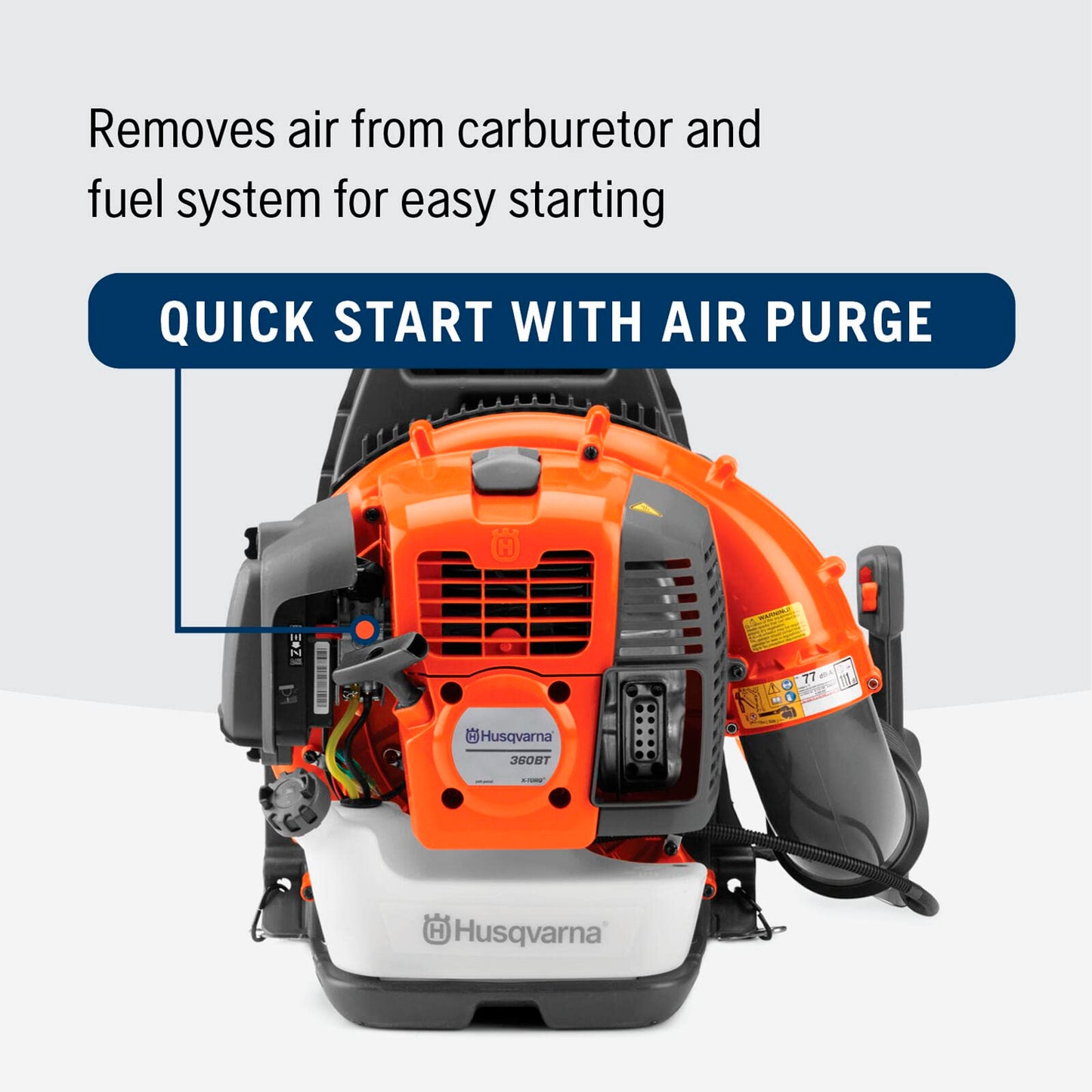 Husqvarna 360BT Gas Leaf Blower, 65.6-cc 3.81-HP 2-Cycle Backpack Leaf Blower with 890-CFM, 232-MPH, 30-N Powerful Clearing Performance and Load-Reducing Harness, Gifts for Men