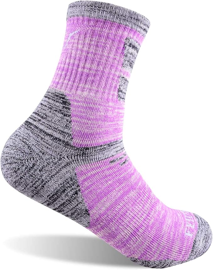 FEIDEER Hiking Walking Socks For Women, Multi-pack Outdoor Recreation Socks Moisture Wicking Crew Socks
