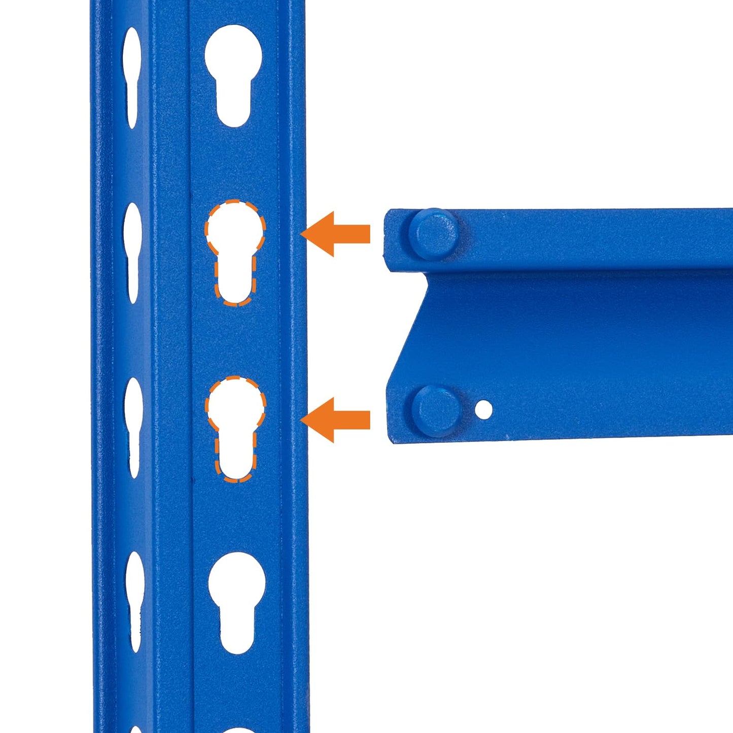5 Tier Shelving Unit, 500 Lbs Per Shelf, 60" W x 24" D x 71" H Industrial Storage with Adjustable Steel Shelves for Garage, Warehouse, Kitchen, Pantry, Blue