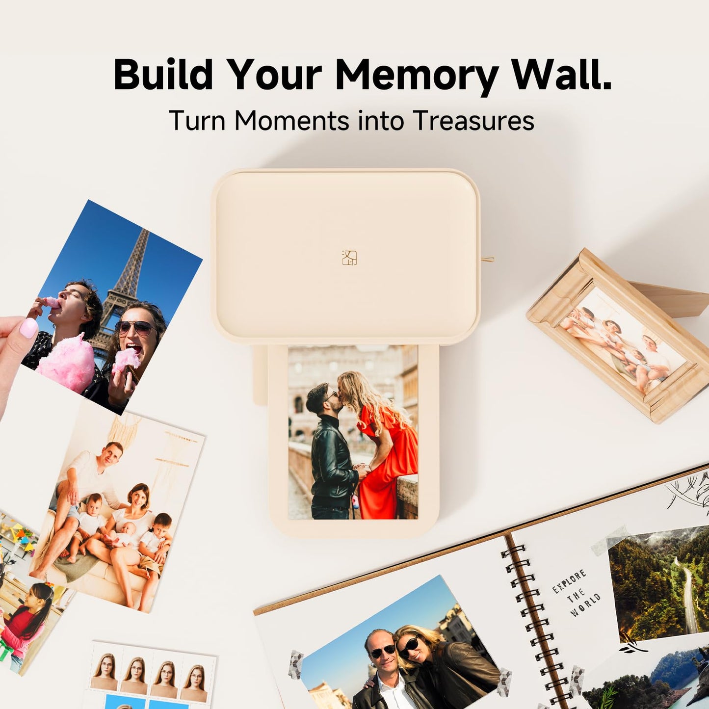 HPRT Photo Printer 4×6”, Wi-Fi Full-Color Instant Phone Phtoto Printer for iPhone, Android, Smartphone, Thermal Dye-Sublimation Impresora De Fotos for Home Use, + 108 Sheets Photo Paper & 2 Ribbon