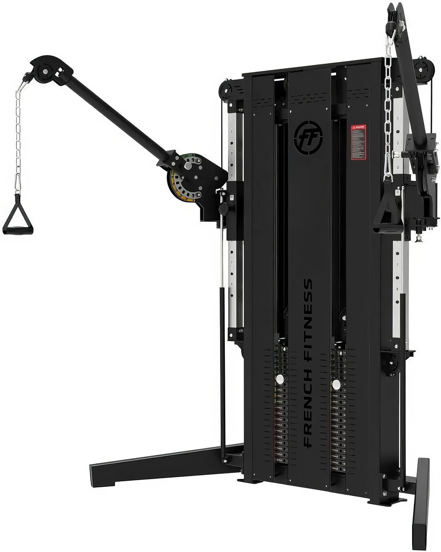 French Fitness Newport Dual Cable Crossover Functional Trainer Machine | Adjustable Functional Trainer with Independent Arms, 198 lbs Dual Weight Stacks, Wheelchair Accessible