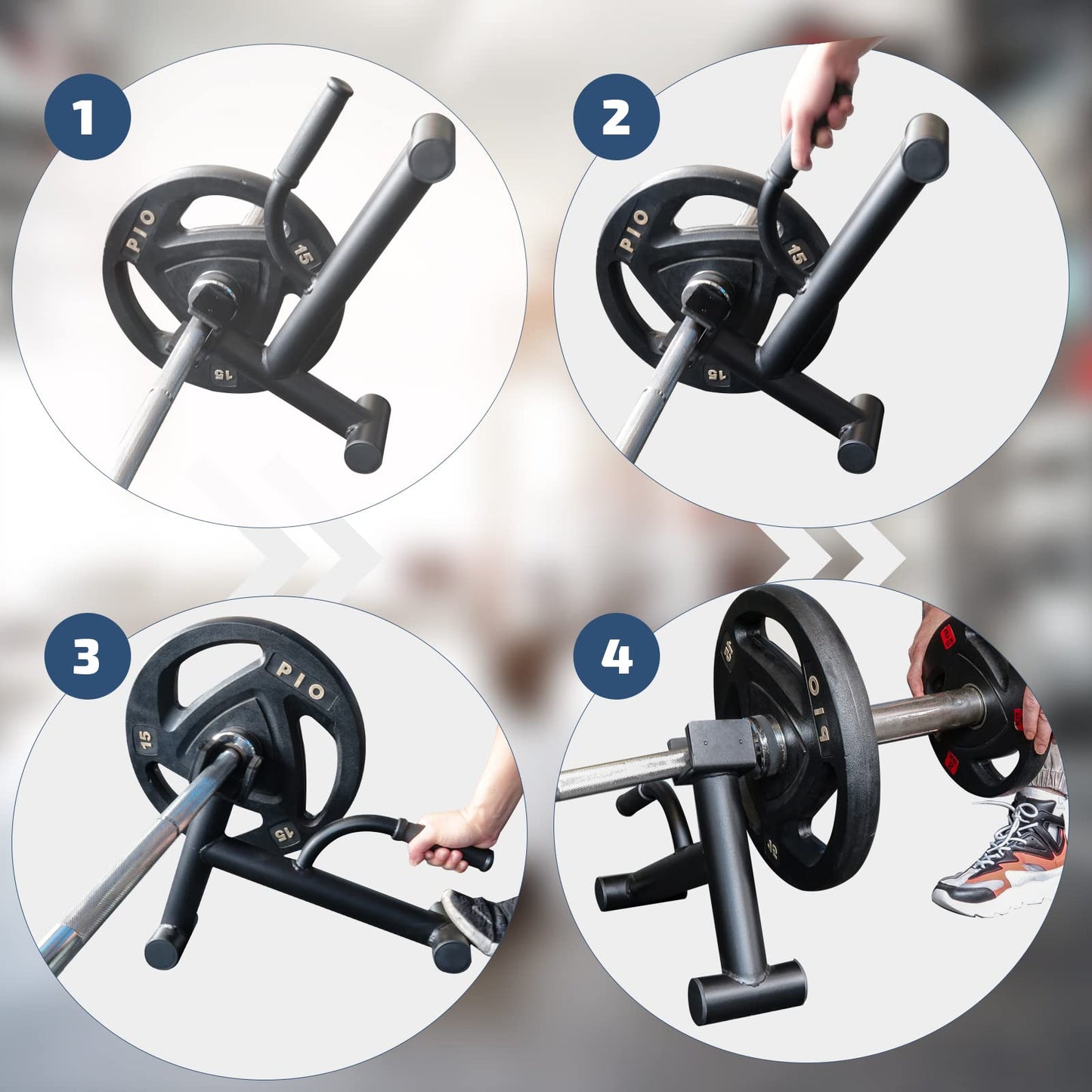 Deadlift Jack Barbell Stand,Barbell Stand for Weight Training Home Gym Easily Unload and Load 600lbs Barbell Plates for Deadlift Exercise (1 PCS)