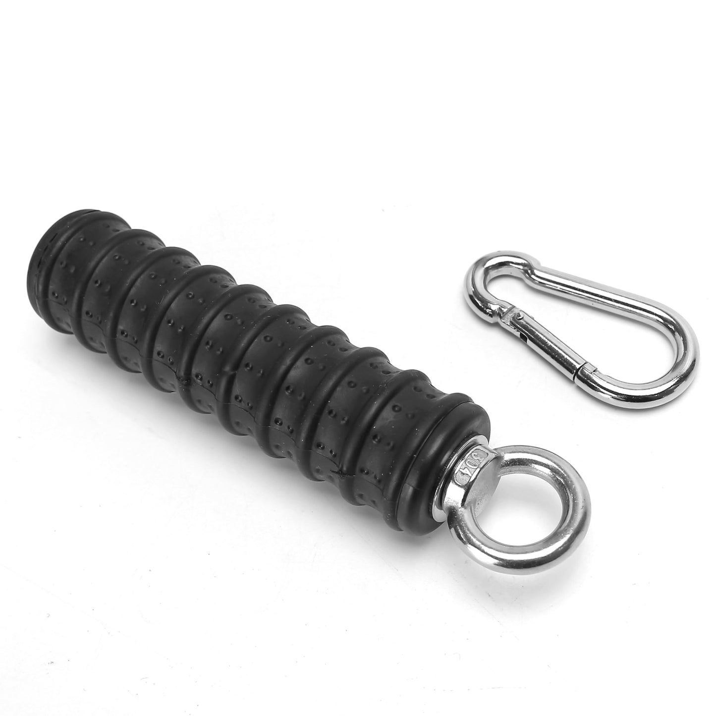 2Pcs Ergonomic Single Handle Tricep Attachment Cable Machine, Maximum Advantage Grip Attachments, Pull Up Rope, Rope Arm, Pulldown Bar Workout, Strength Hand Grips for Gym (2 Carabiners Included)