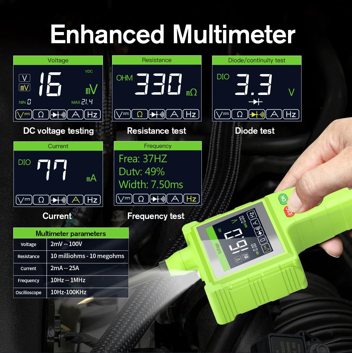 TopDiag P200 Pro Automotive Electric Circuit Tester Power Probe,Supports All Vehicle Electrical Systems(P200 Pro)