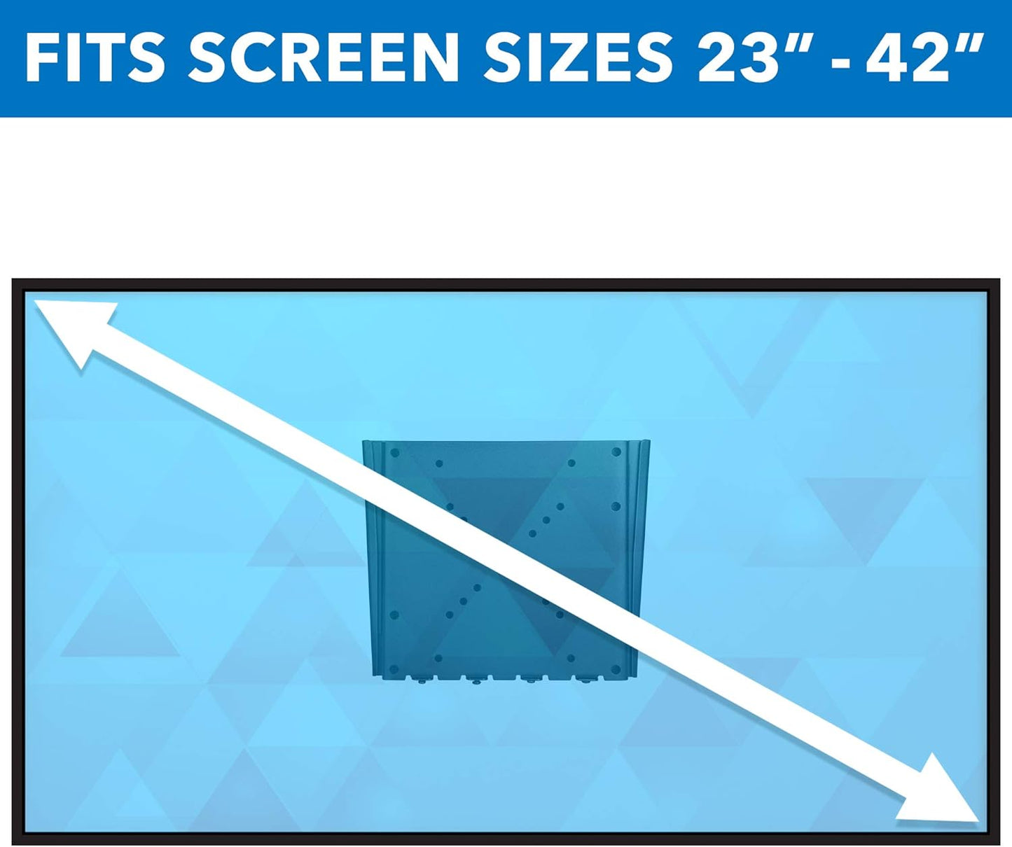 Mount-It! 2342 Inch 200x200 66 lb 0.7 Inch Low Profile Fixed TV Wall Mount Ultra Slim Flush Design for Screens Fits