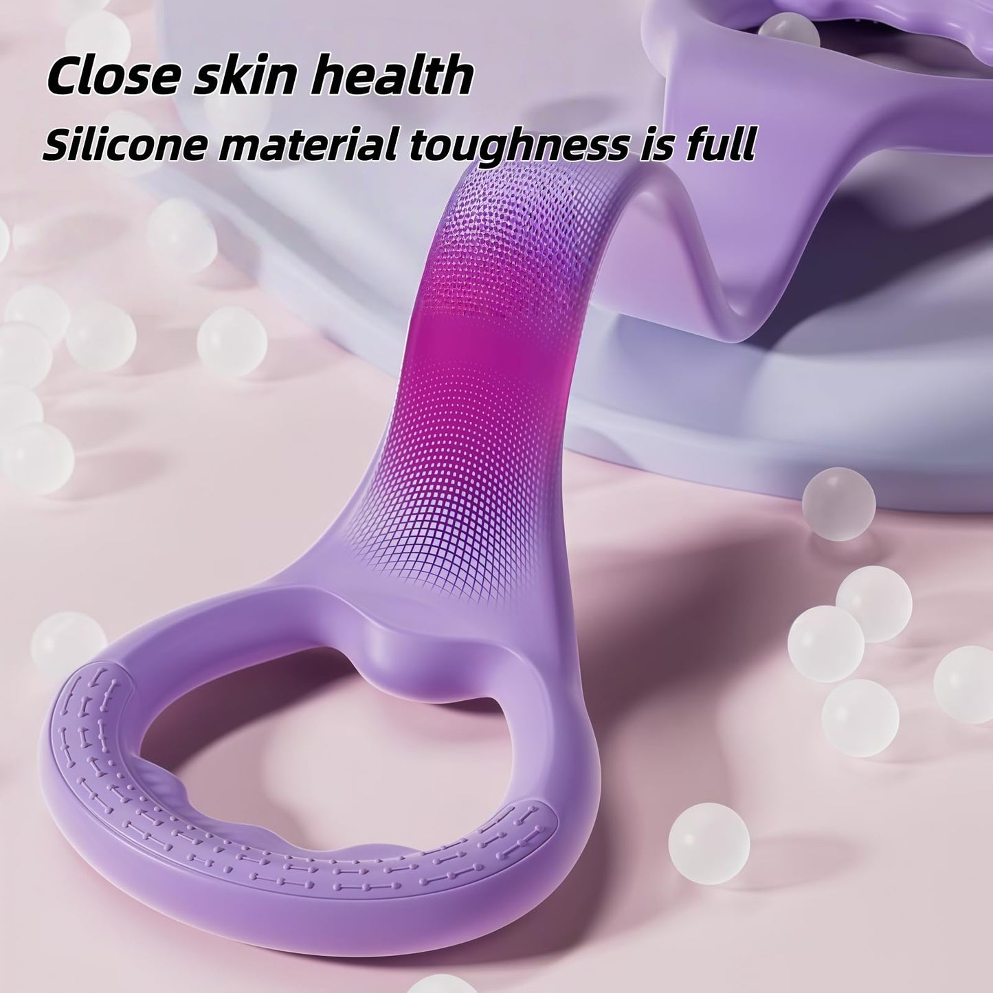 Figure 8 Resistance Band,Silicone Exercise Bands for Women,Arm Resistance Bands,Arm Workout Bands.（Pink）