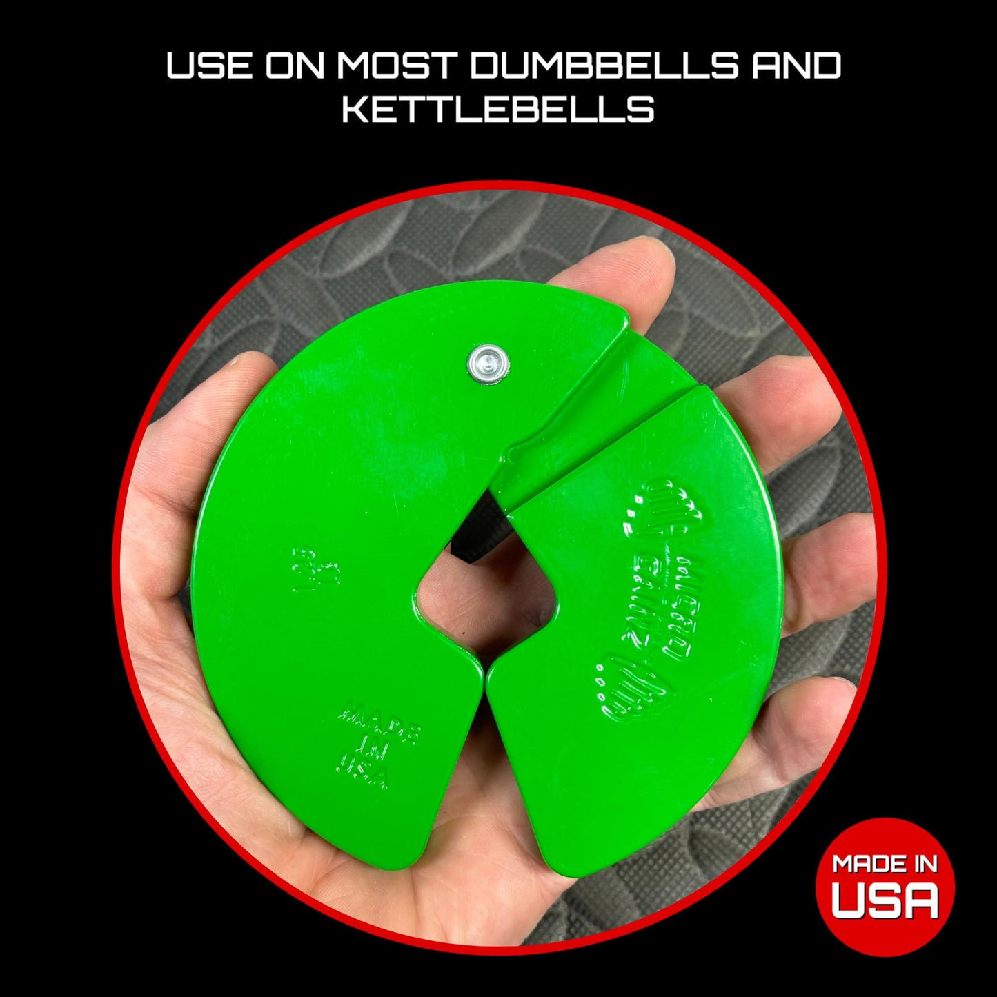 Micro Gainz Dumbbell Fractional 1.25lb Weight Plate, Ideal for Micro Loading, (Choose Color) 4 Piece Fractional Weight Plates, Designed for Dumbbell Training, Made In USA (Green)