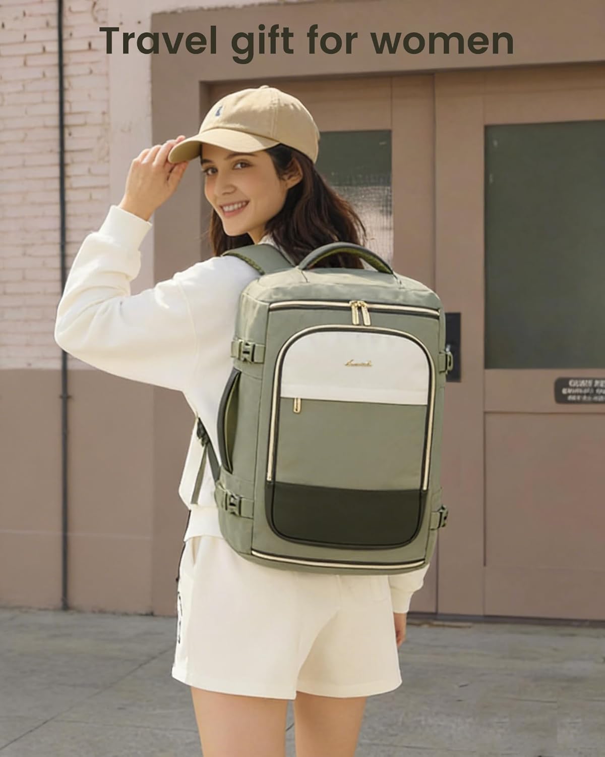 Backpack 40L Backpack 3 Packing 17" LOVEVOOK Large Travel for Women, TSA Approved with Cubes, Personal Item Bag Fits