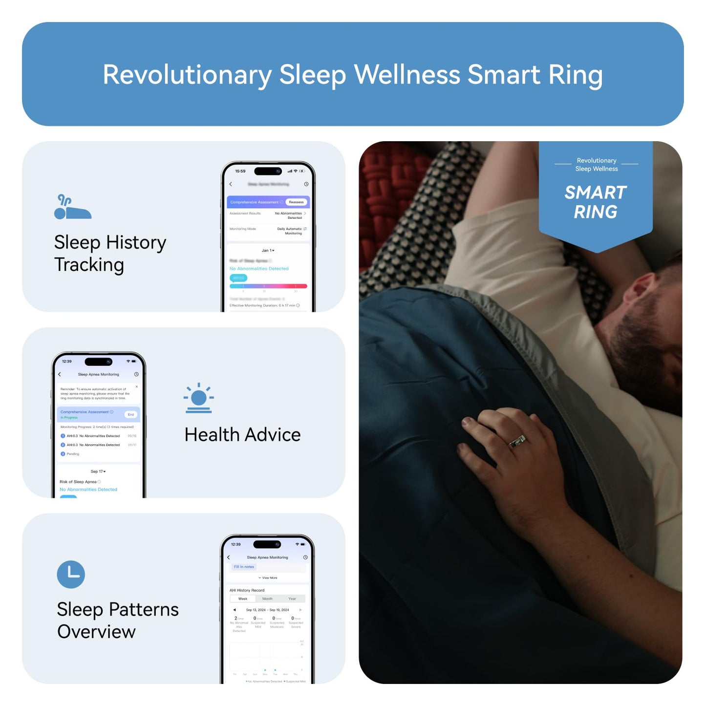 RingConn Gen 2, World’s First Smart Ring with Sleep Apnea Monitoring, No APP Subscription, 12-Day Battery Life, Stress/Heart Rate/Women's Health Tracker, Android & iOS Compatible (Silver, Size 10)