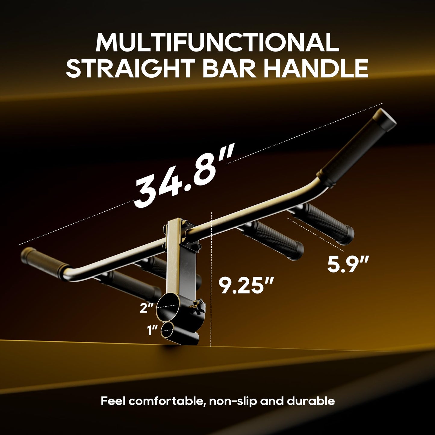Howffite T Bar Row Handle Landmine Attachment LAT Pull Down Attachments for Gym Barbell Weight Workout Back Muscle Arms Triceps Biceps Fitness Accessories Viking Press fits 1“ and 2"
