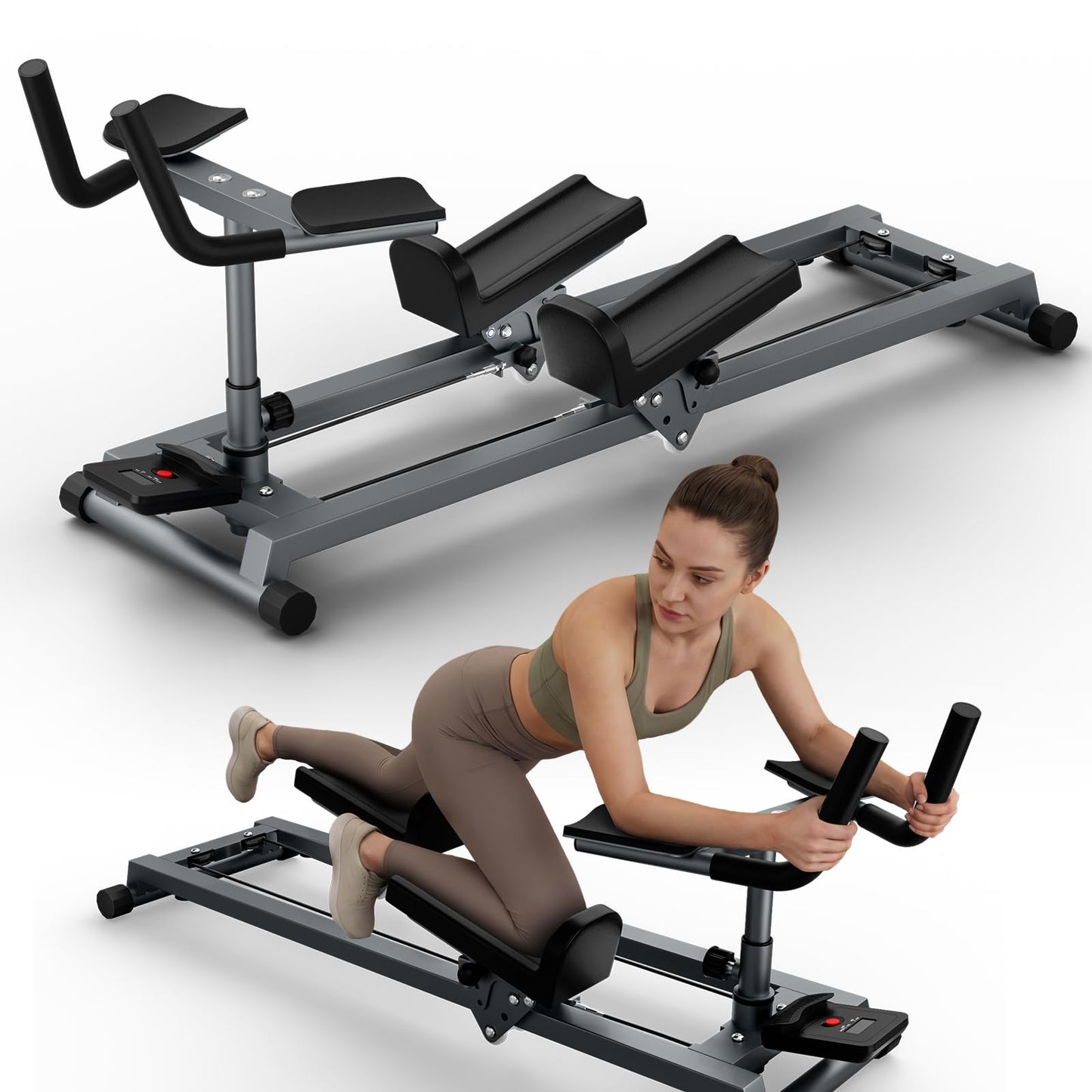 Crawling Exercise Machine & Spine Twist Stretch Trainer for Full Body Workout, Knee Support, Lower Back Exercise for Desk Workers, Heavy Duty Low-Impact Abdominal, Waist Stretcher Home Gym