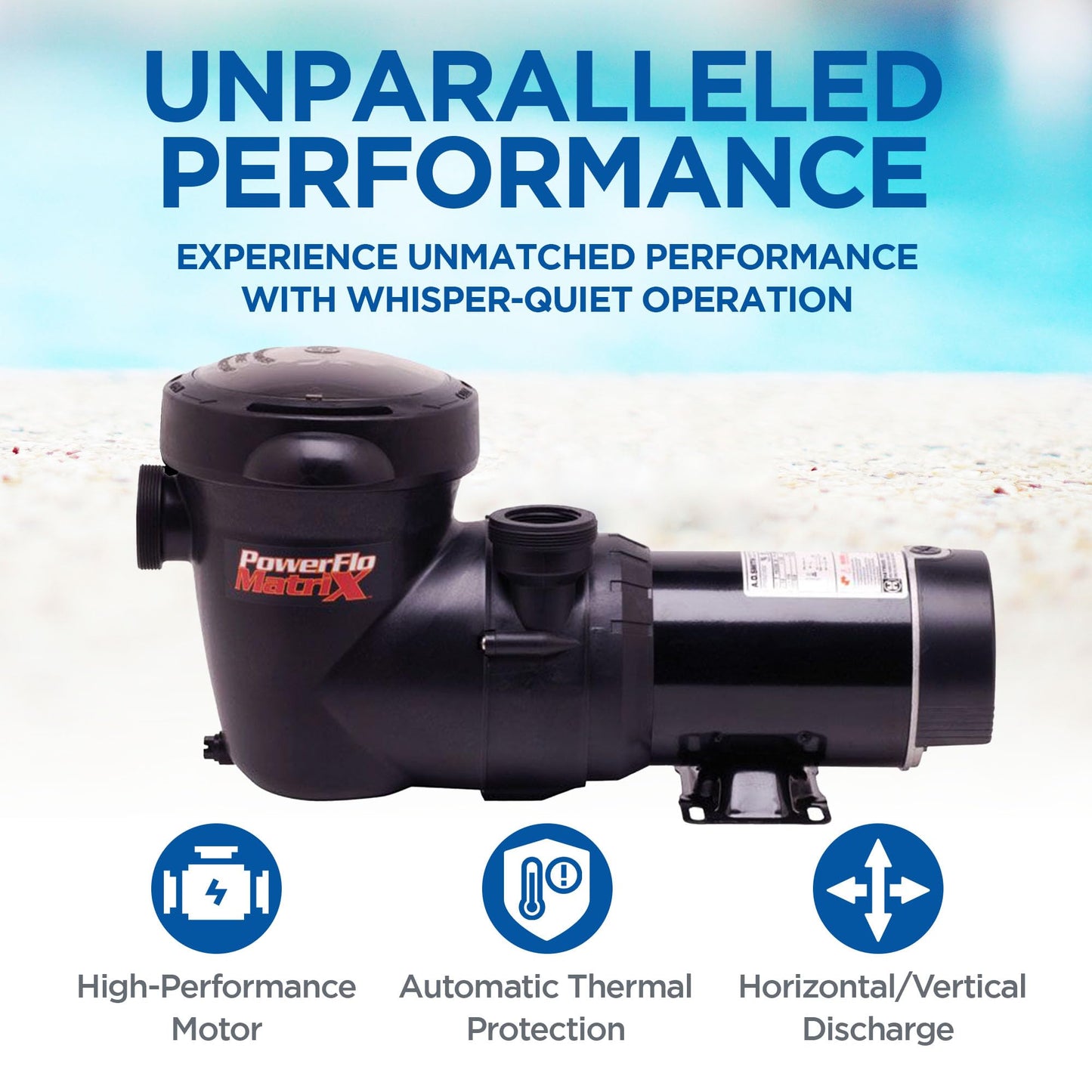 Hayward W3SP1593 PowerFlo Matrix Above Ground Pool Pump, 1.5 HP