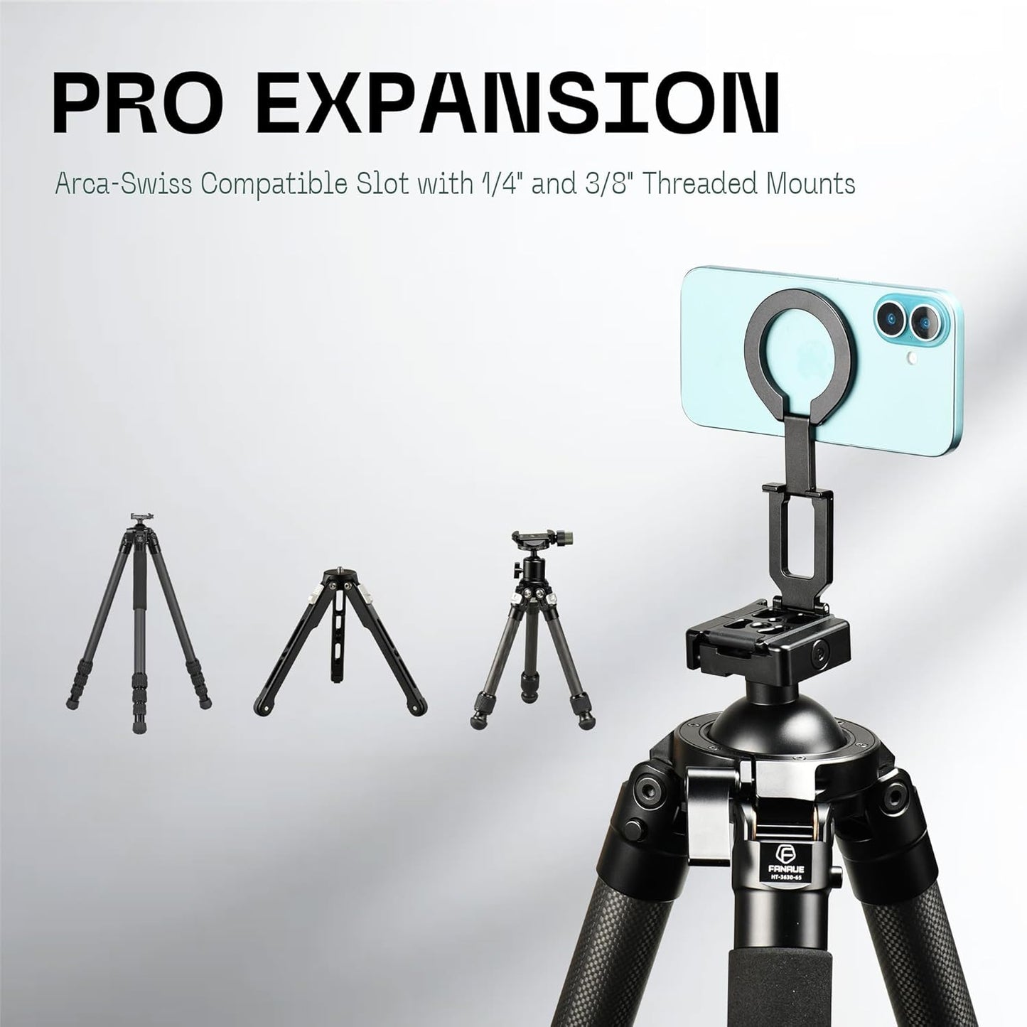 FANAUE 17 16 15 14 13 12 Continuity Camera Mount for Desktop Monitor, Magnetic iPhone Webcam Stand, Adjustable Phone