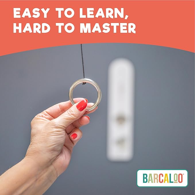 Barcaloo Hook and Ring Game with Bottle Opener and Magnetic Bottle Cap Catch - Adult Ring Toss Game for Both Indoor and Outdoor Use