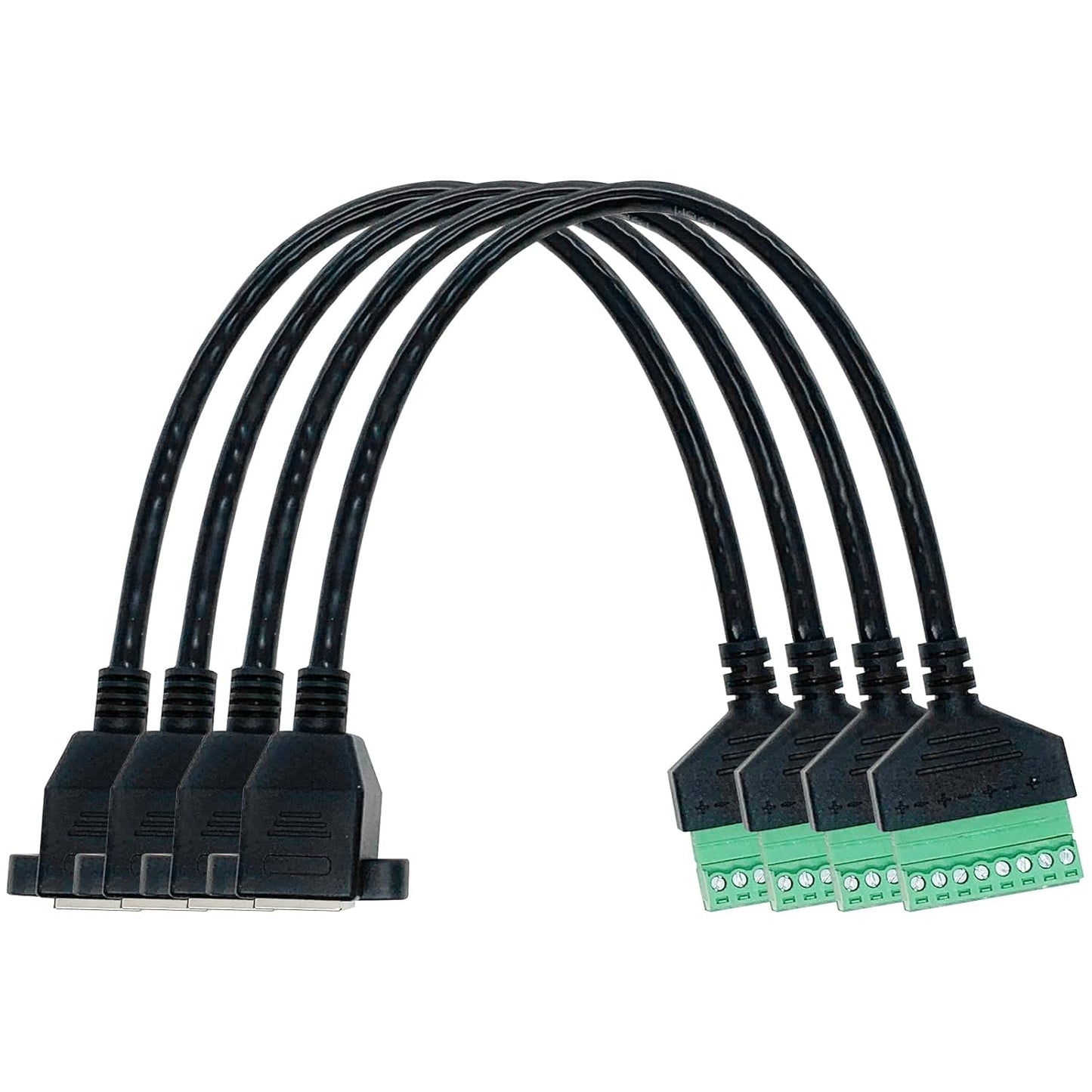Teansic 4PCS 1ft RJ45 8 Connector,RJ45 8P8C Cat6 Cat5 Female Plug to Pin Screw Terminal Screw Terminal for Ethernet