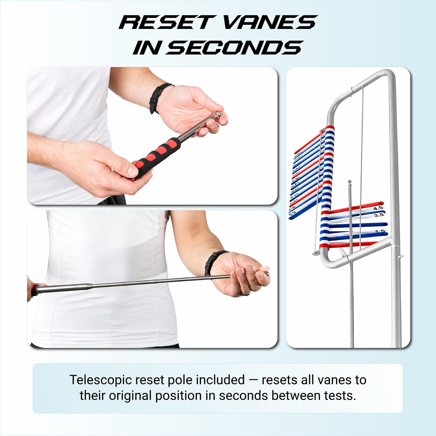 VENIX POWER® Patented Vertical Jump Tester & Trainer, Jumping Height Measurement Tool Equipment Pole for Training Practice Test, Volleyball Basketball Exercise Aid, High Higher Vertical Jump Box