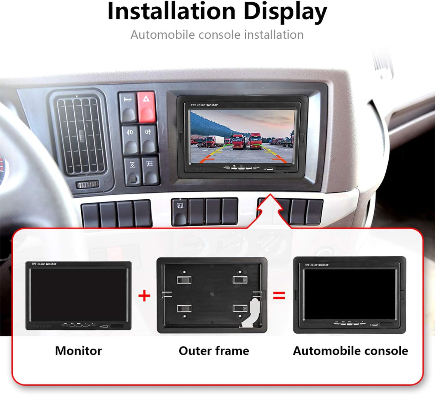 Yasoca 7 Inch LED Backlight TFT LCD Monitor for Car Rearview Cameras, Car DVD, Serveillance Camera, STB, Satellite