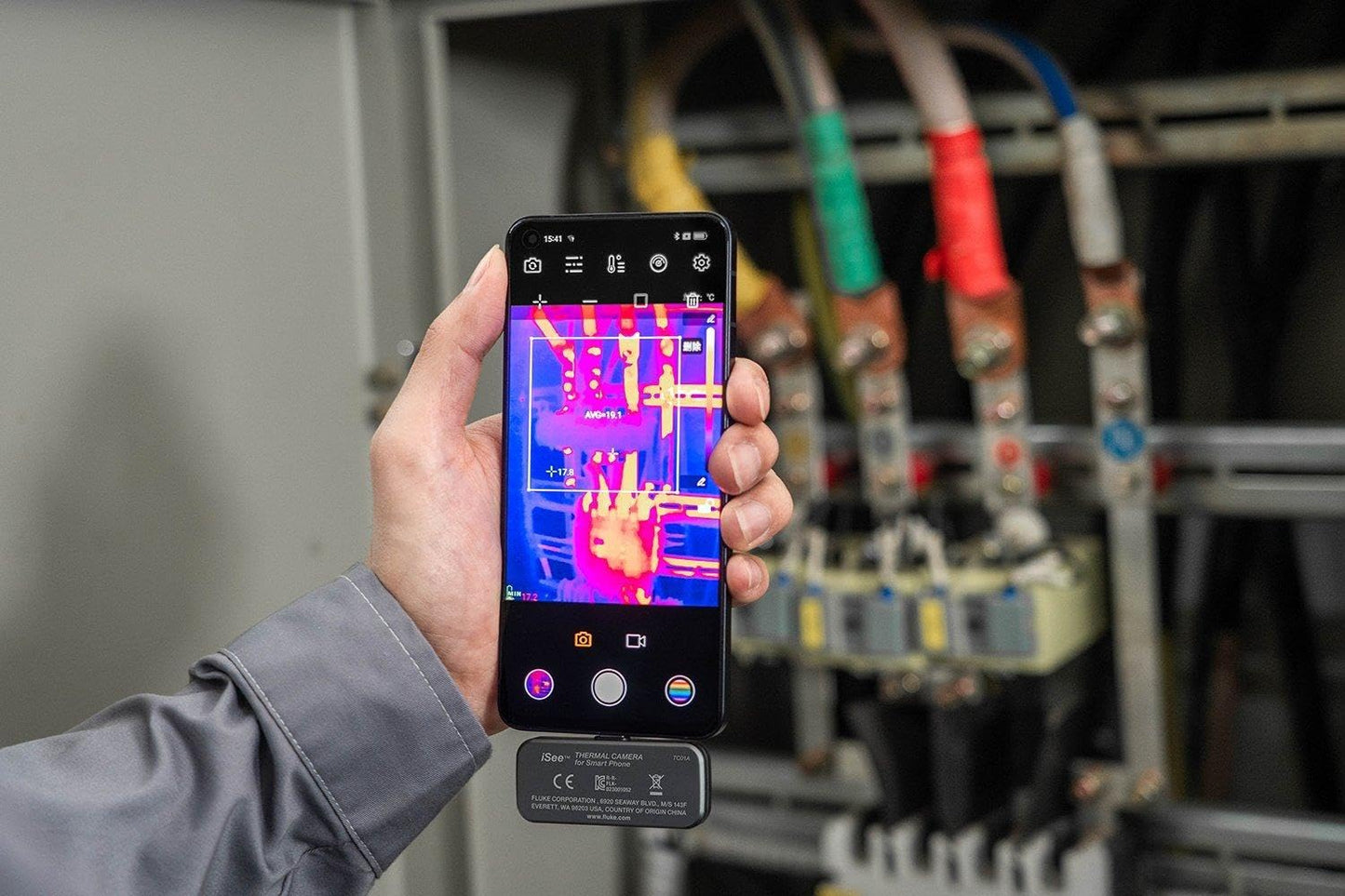Fluke TC01C 25Hz - iSee Mobile Thermal Camera for iOS Smartphones Type C, Temperature Range up to 1022°F