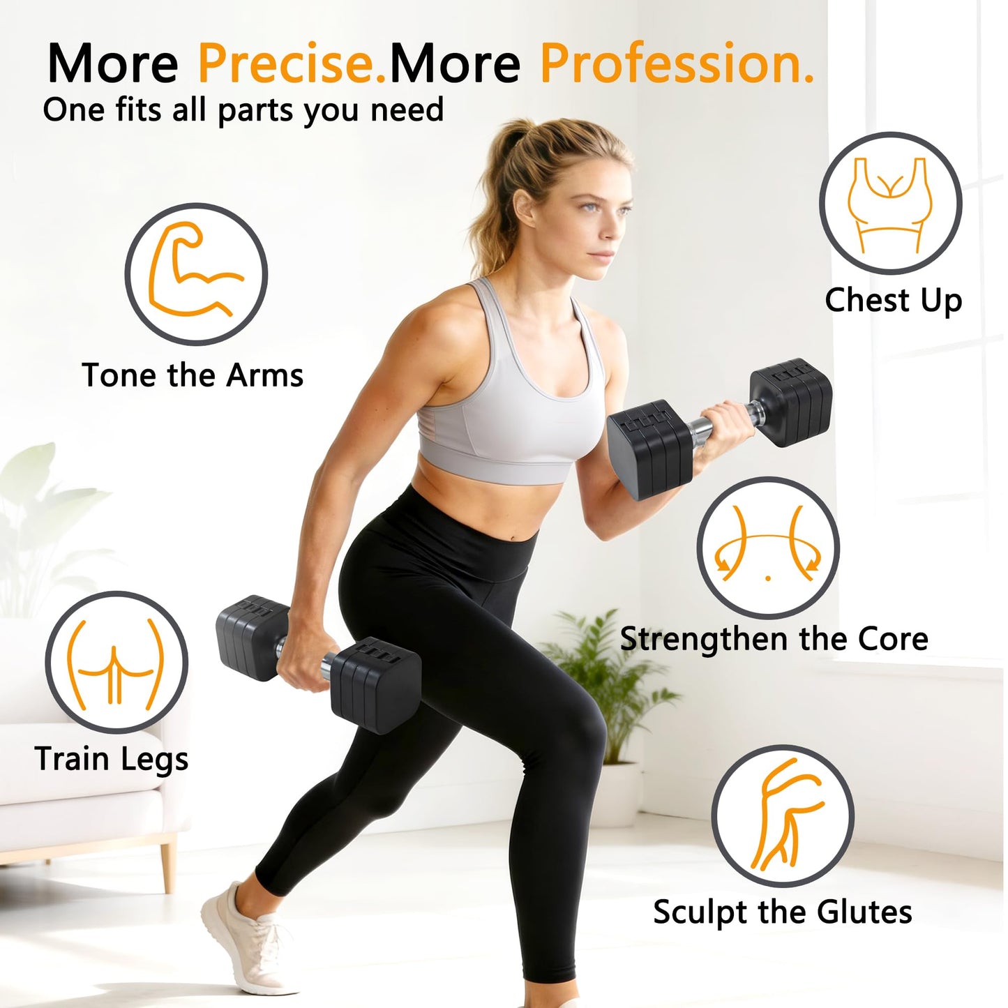 20LBS Adjustable Dumbbell Set, 4 in 1 Free Weights Dumbbells Set for,4lb 6lb 8lb 10lb, with Metal Non Slip Handle，Quick Change，Home Gym Strength Training Equipment for Men and Women