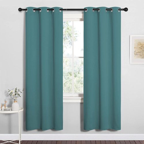 NICETOWN Blackout Curtain Panels - Thermal Insulated Draperies in Sea Teal | One Pair, 34 x 72 Inches