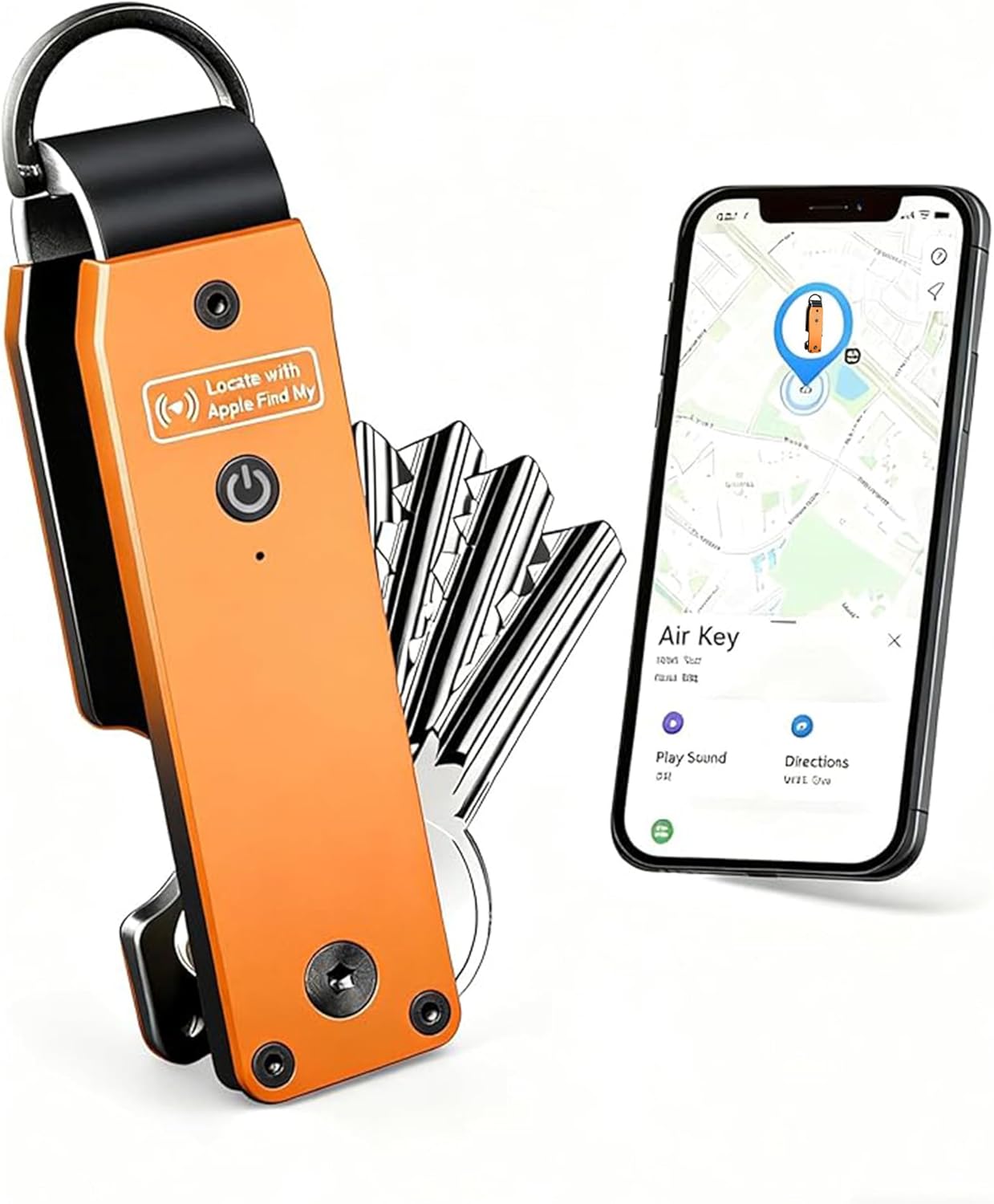 Richboyz Lightweight Aluminum GPS Tracker Key Holder - Air Keychain for Outdoor Lovers