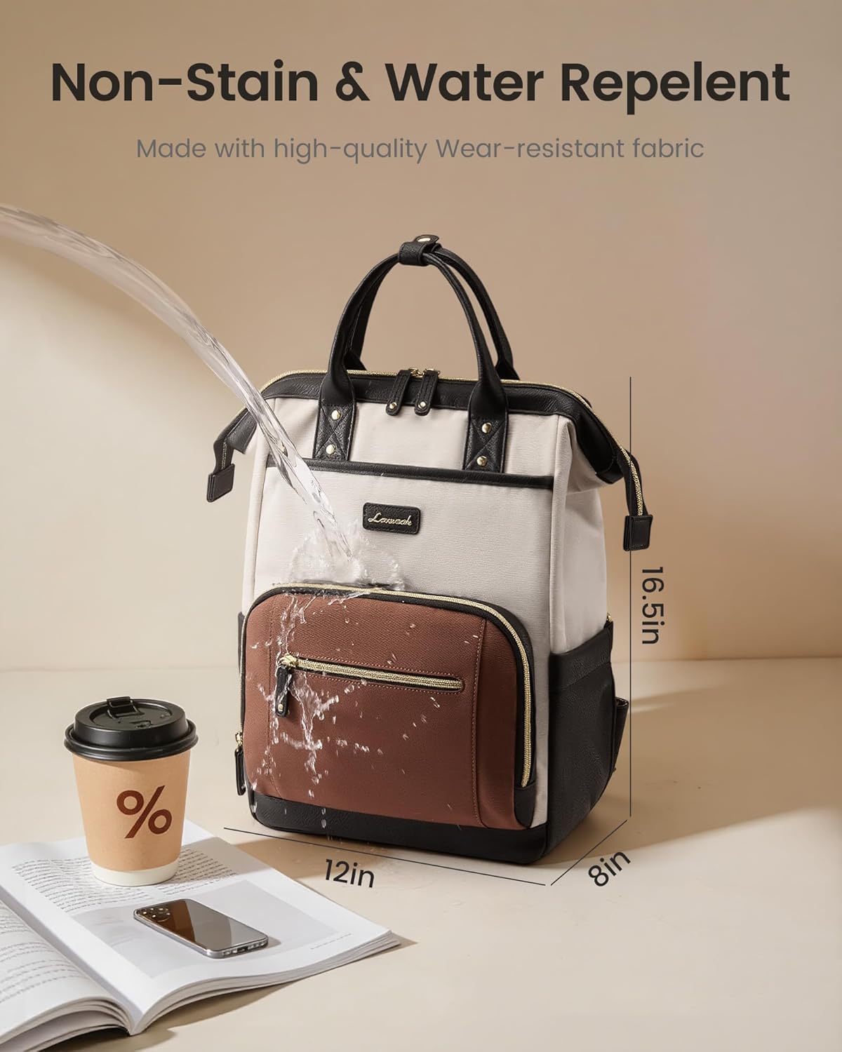 Backpack Holder,15.6 inch Backpack Backpack LOVEVOOK Laptop for Women with Giant Tumbler Professional Nurse Teacher