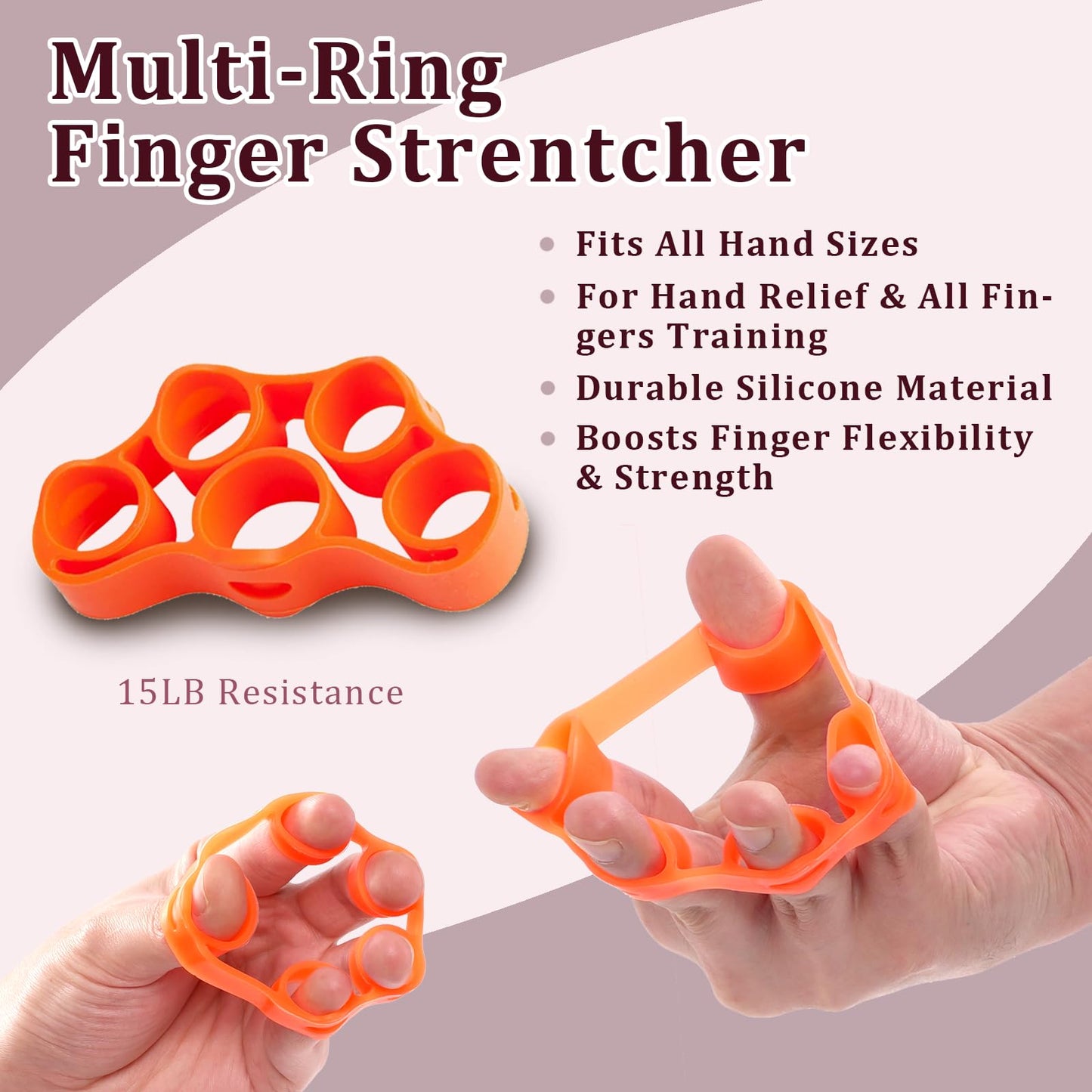 CYFIE Grip Strength Trainer Kit with Adjustable Resistance 10-132 Lbs, Hand Grip Strengthener, Finger Strengthener, Stress Relief Ball, Forearm Strengthener, Ideal for Athletes and Physical Therapy