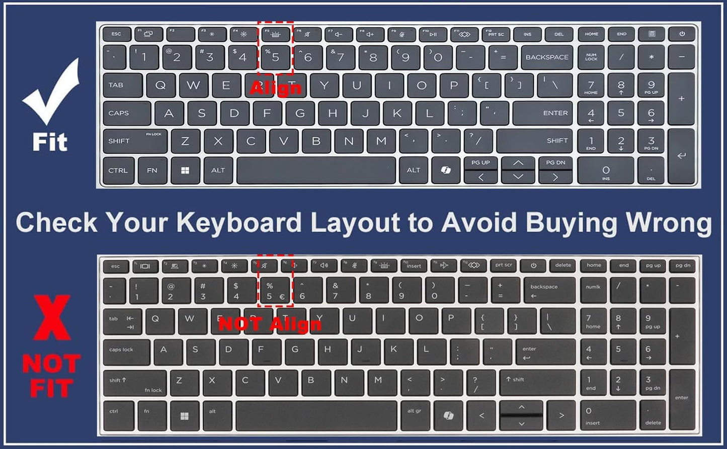 MUBUY-GOL 2026 2025 2024 460 465 G11 16", 660 665 G11 16 inch Keyboard Cover for HP ProBook HP EliteBook Laptop
