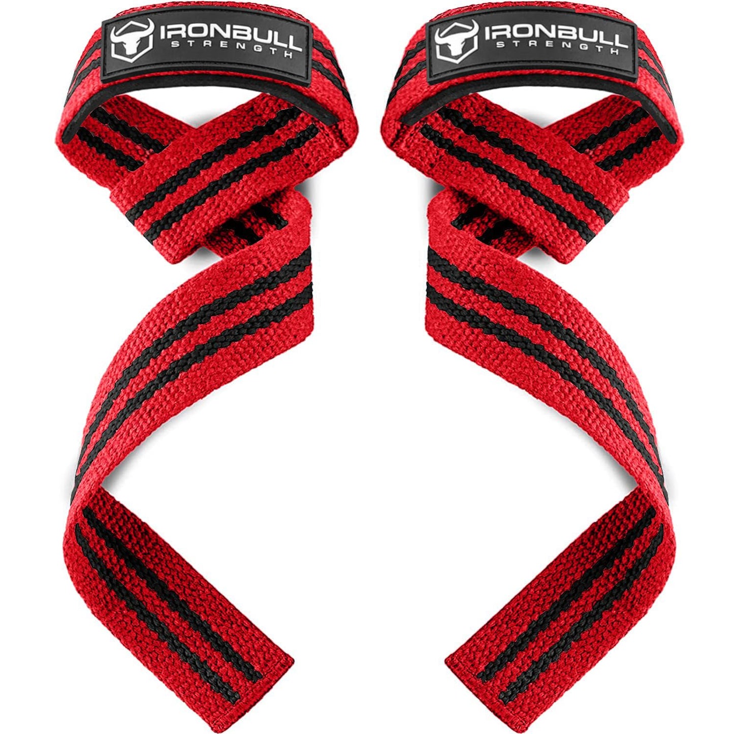 Lifting Wrist Straps for Weightlifting (1 Pair) – Padded Lifting Straps for Deadlifts, Powerlifting, Strength Training & Bodybuilding – Gym Straps for Men & Women (Red)