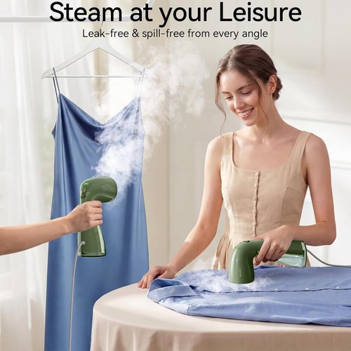 HiLIFE Portable Clothes Steamer - 700W Handheld Design with 240ml Capacity | Olive Green, Perfect for Home & Travel