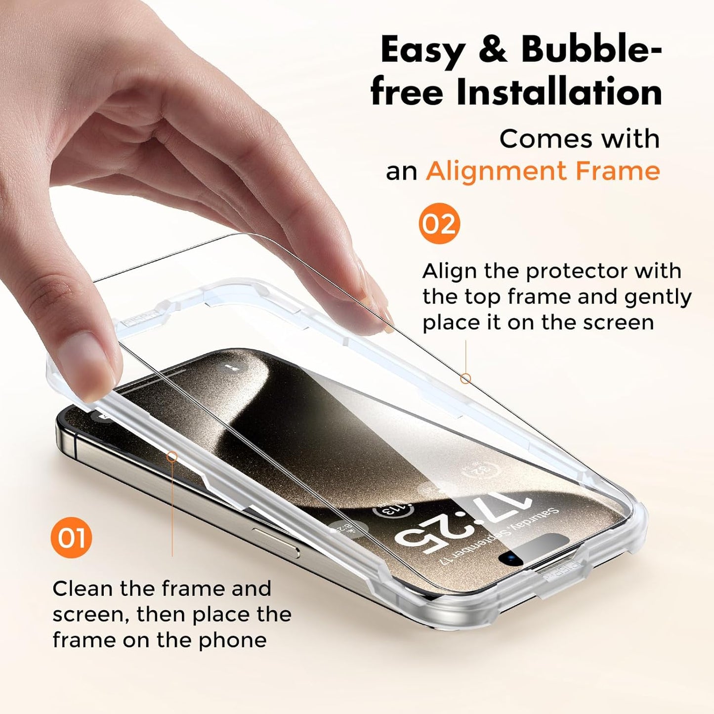 4-Pack 15 [9H [99.99% 6.1 inch UNBREAKcable Screen Protector for iPhone Pro, Double Shatterproof Tempered Glass [Easy
