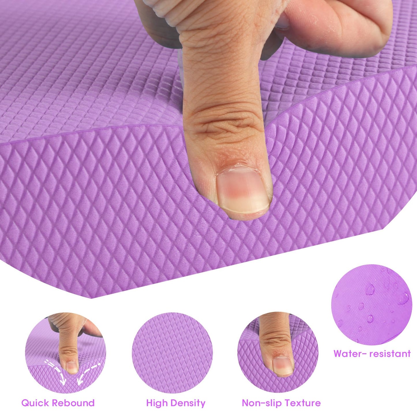 MBKHFLL Exercise Balance Pad，Balance Foam Mat for Physical Therapy Equipment & Strength Stability Training, Slip Resistant Foam Mat for Yoga, Pilates, Meditation，Gardening knee pads (Purple)